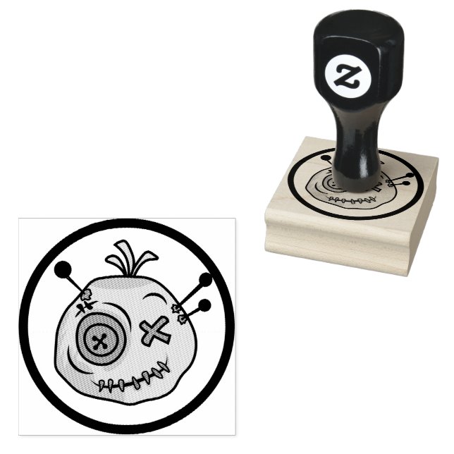 Carimbo De Borracha Voodoo Token Wood Art Stamp (Carimbado)