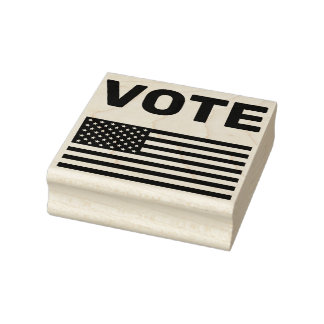 Carimbo De Borracha VOTE bandeira americana