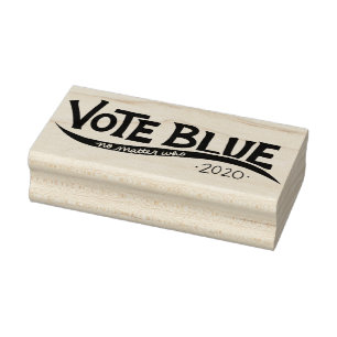 Carimbo De Borracha Vote em azul não importa quem 2020