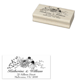 Carimbo De Borracha Wedding Envelope return address stamp