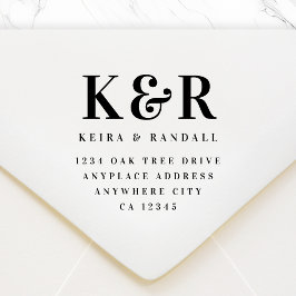 Carimbo De Borracha Wedding Return Address Stamp | Mr & Mrs Mailing