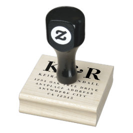 Carimbo De Borracha Wedding Return Address Stamp | Mr & Mrs Mailing