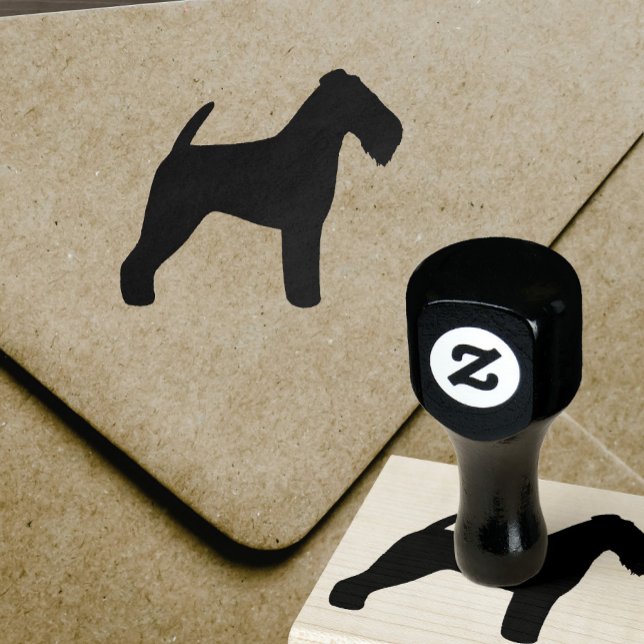 Carimbo De Borracha Welsh Terrier Dog Break Silhouette (Criador carregado)