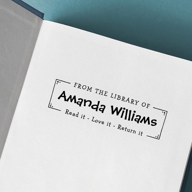 Carimbo De Borracha Whimsical da biblioteca de livraria (Criador carregado)