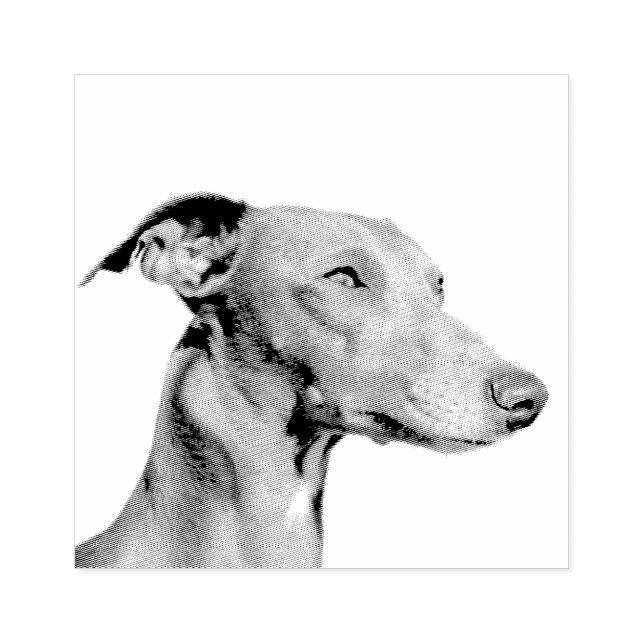 Carimbo De Borracha Whippet Gummistempel (Impressão)