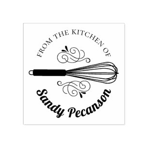 Carimbo De Borracha Whisk o flourish da cozinha do selo