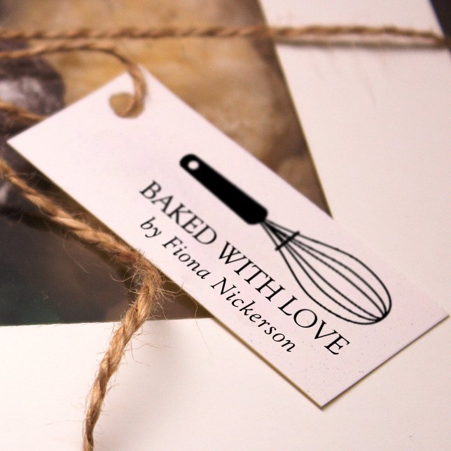 Carimbo De Borracha Whisk Pelado Com Amor (Whisk Baked With Love Rubber Stamp)