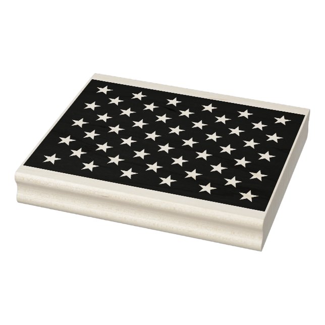 Carimbo De Borracha White Stars Patriotic American Flag Patterno (Carimbo)