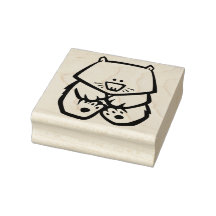 Wildlife Wombat Wood Art Stamp