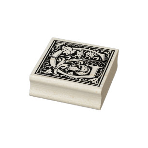Carimbo De Borracha William Morris - Letra G Monograma