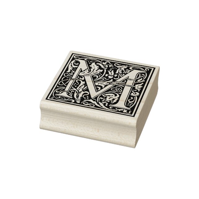 Carimbo De Borracha William Morris - Letra M (Carimbo)
