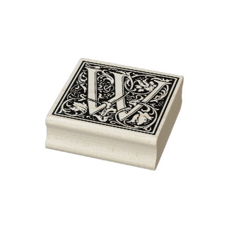 Carimbo De Borracha William Morris - Letra W