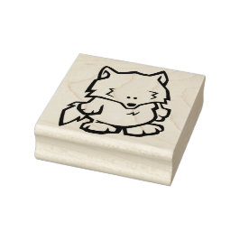 Carimbo De Borracha Willife Wolf Wood Art Stamp