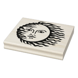 Carimbo De Borracha Windy Sun Bber Art Stamp