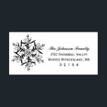 Carimbo De Borracha Winter Snowflake Etching Christmas Return Address<br><div class="desc">Uma mão desenhada no Floco de Neve de Inverno Etching para seu Endereço de Natal de Férias. Se você tiver uma pergunta para design ou se tiver que fazer mudanças no design,  envie um e-mail para paula@labellarue.com antes de personalizar ou fazer um pedido.</div>