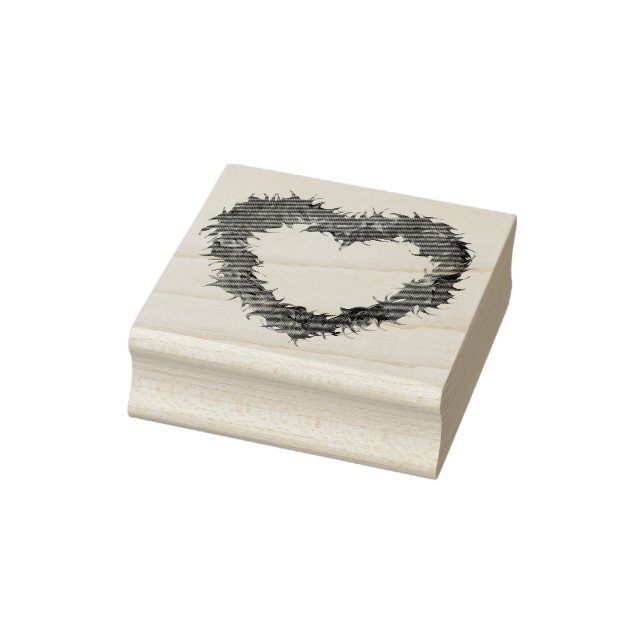 Carimbo De Borracha Wispy Heart Rubber Stamps (Carimbo)