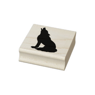 Carimbo De Borracha Wolf Animal Rubber Stamp