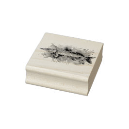 Carimbo De Borracha Wood Art Stamp