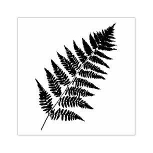 Carimbo De Borracha Woodland Fern Pattern