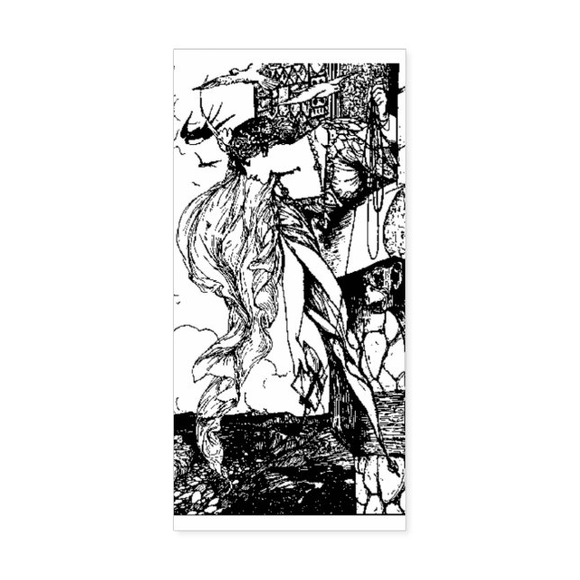 Carimbo De Borracha WQ RUBBER STAMP: HJ Ford Princess Retrieves Letter (Impressão)