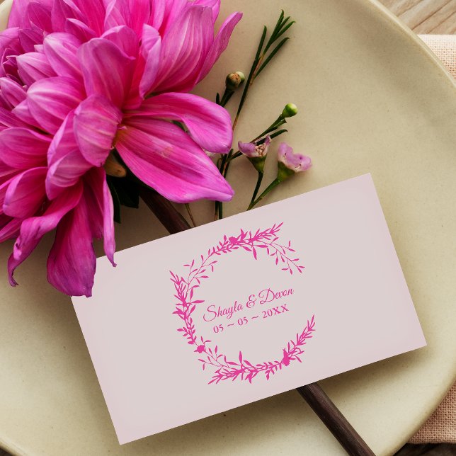 Carimbo De Borracha Wreath Wreath Selvagens e Ramais Elegantes (Criador carregado)