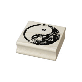 Carimbo De Borracha Yin & Yang ouro Waves + suas ideias