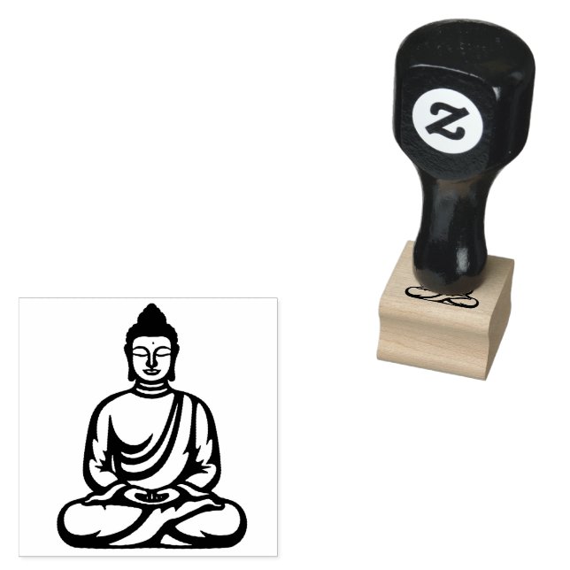 Carimbo De Borracha Zen Buddha (Carimbado)