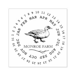 Carimbo de Caixa de Ovos de Pato Elegante Fazenda