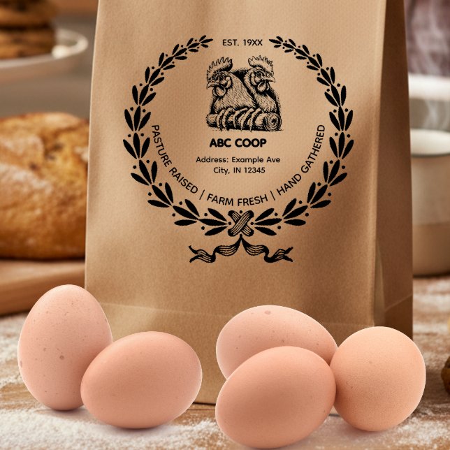 Carimbo De Cartonagem De Galinha Em Colheita Vinta (Criador carregado)