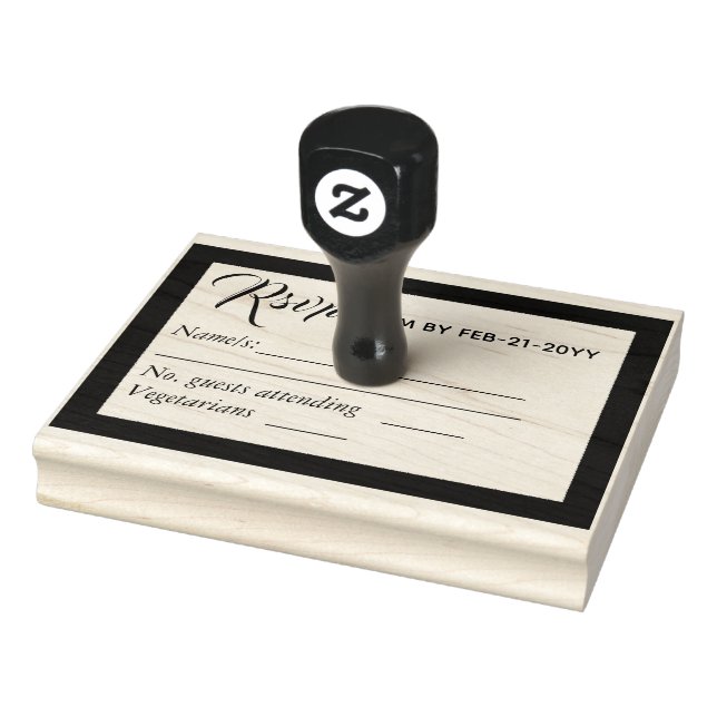 Carimbo de casamento da RESPOSTA RSVP Personalizad (Carimbo)