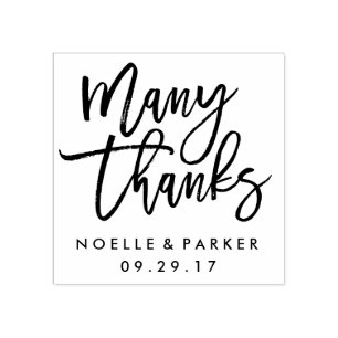 Carimbo de Casamento de Muitos Obrigados