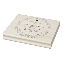 Carimbo de Comida da Lei de Algodão Simples