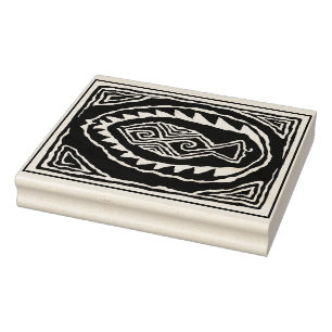 Carimbo de Design de Peixe Folheto para Cinza