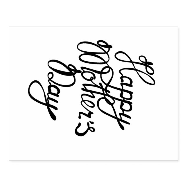 Carimbo de Dia de as mães feliz (Impressão)