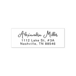 Carimbo de Endereço Automático Chic Script Simples