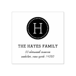 Carimbo de Endereço da Família de Círculos Pontilh