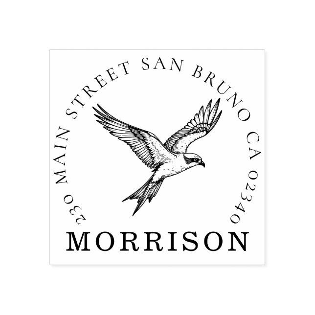 Carimbo de Endereço da Família Osprey - Herança em (Impressão)