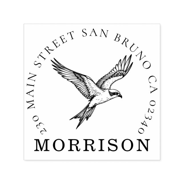 Carimbo de Endereço da Família Osprey - Herança em (Design)