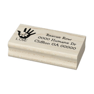 Carimbo de Endereço da Pata de Mão