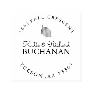 Carimbo de endereço de borracha Acorn