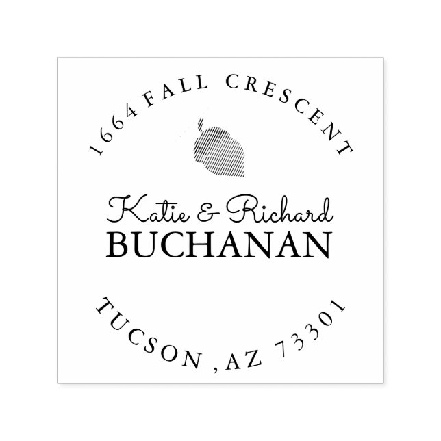 Carimbo de endereço de borracha Acorn (Design)