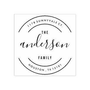 Carimbo de Endereço de Devolução da Família