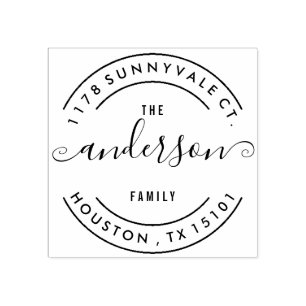 Carimbo de Endereço de Devolução da Família