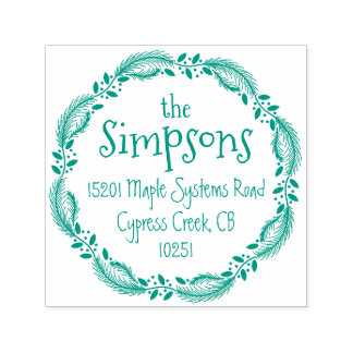 Carimbo de Endereço de Devolução da Família Feriad