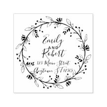 Carimbo de Endereço de Devolução de Casamento Pers