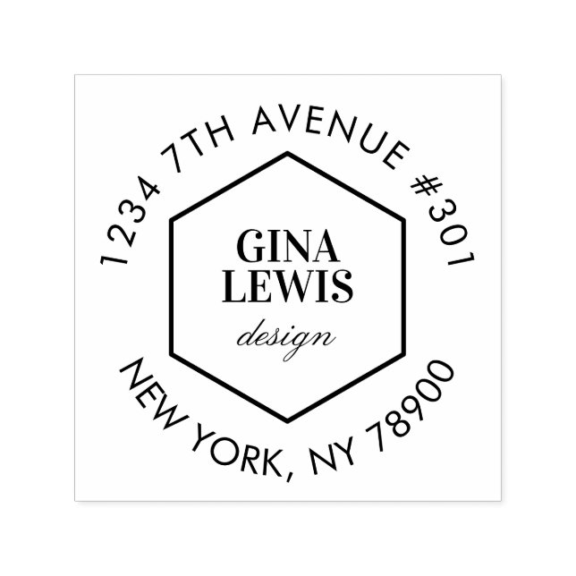 Carimbo de Endereço de Devolução de Negócios Minim (Design)