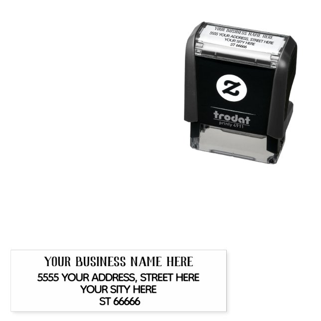 Carimbo de Endereço de Nome de Empresa Personaliza (In Situ)