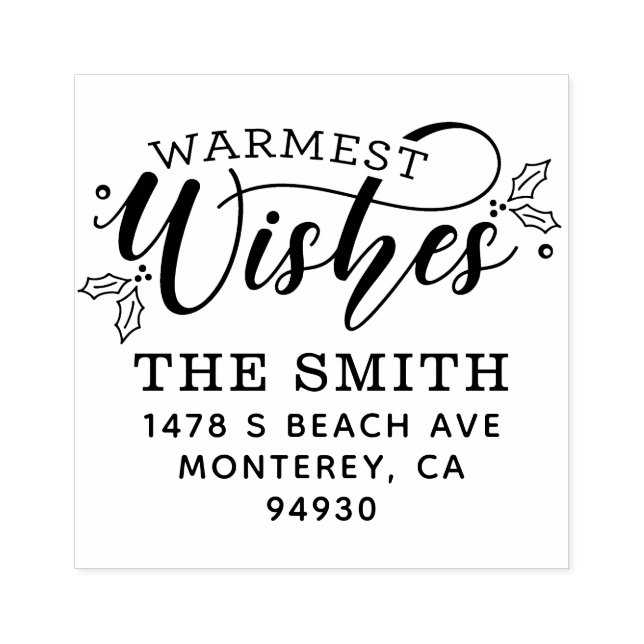 Carimbo de Endereço de Regresso de Natal para a Fa (Impressão)