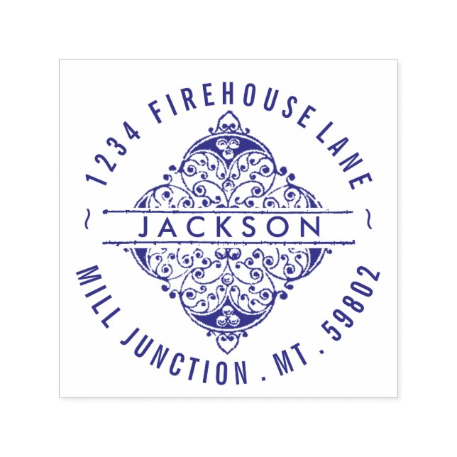 Carimbo de Endereço de Retorno de Autotinta Quadra (Design)