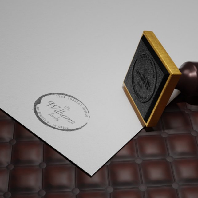 Carimbo de Endereço de Retorno de Carimbo Elegante (Criador carregado)